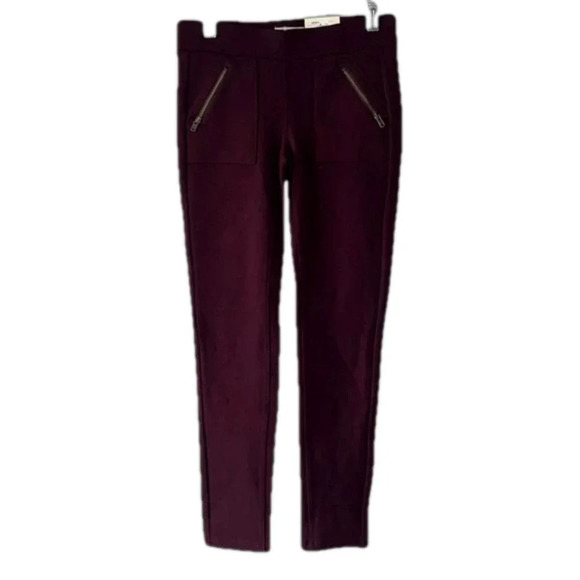 Imperfect NWT girls size 8 ponte pants stretchy front zip pockets back pockets - Picture 1 of 9